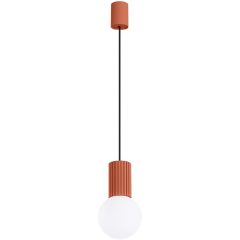 Sollux Lighting Halo SL1729 lampa wisząca 1x8 W biała-czerwona