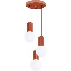 Sollux Lighting Halo SL1730 lampa wisząca 3x8 W biała-czerwona