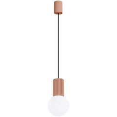 Sollux Lighting Halo SL1734 lampa wisząca 1x8 W biała-beżowa