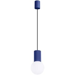 Sollux Lighting Halo SL1739 lampa wisząca 1x8 W biała-ciemnoniebieska