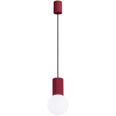 Sollux Lighting Halo SL1749 lampa wisząca 1x8 W biała-burgund