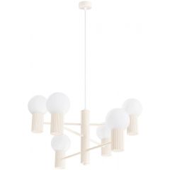 Sollux Lighting Halo SL1831 lampa wisząca 6x8 W beżowa