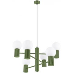 Sollux Lighting Halo SL1832 lampa wisząca 6x8 W zielona