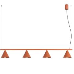 Sollux Lighting Nox SL2556 lampa wisząca 4x10 W czerwona