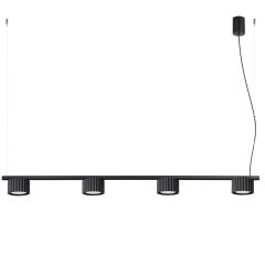 Sollux Lighting Aura SL2696 lampa wisząca 4x10 W czarna