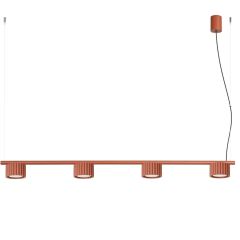 Sollux Lighting Aura SL2699 lampa wisząca 4x10 W czerwona