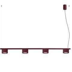 Sollux Lighting Aura SL2703 lampa wisząca 4x10 W burgund