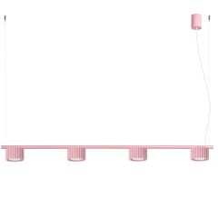 Sollux Lighting Aura SL2705 lampa wisząca 4x10 W różowa