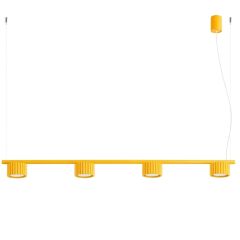 Sollux Lighting Aura SL2707 lampa wisząca 4x10 W żółta