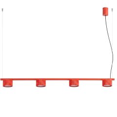 Sollux Lighting Aura SL2708 lampa wisząca 4x10 W czerwona