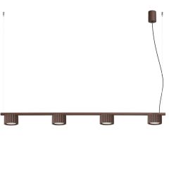 Sollux Lighting Aura SL2709 lampa wisząca 4x10 W brązowa