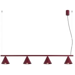 Sollux Lighting Nox SL2558 lampa wisząca 4x10 W burgund