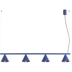 Sollux Lighting Nox SL2559 lampa wisząca 4x10 W niebieska