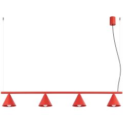 Sollux Lighting Nox SL2563 lampa wisząca 4x10 W czerwona