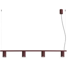 Sollux Lighting Karbon SL2719 lampa wisząca 4x10 W burgund