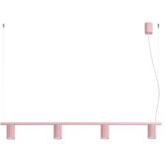 Sollux Lighting Karbon SL2721 lampa wisząca 4x10 W różowa