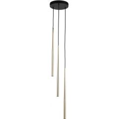 TK Lighting Piano 10117 lampa wisząca 3x8 W czarna-złota