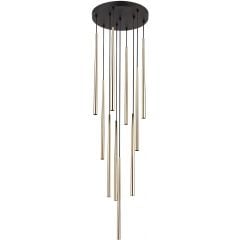 TK Lighting Piano 10118 lampa wisząca powyżej 6x8 W czarna-złota