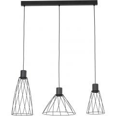 TK Lighting Modesto 10149 lampa wisząca 3x10 W czarna