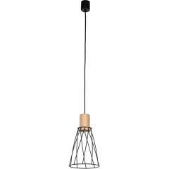 TK Lighting Modesto 10155 lampa wisząca 1x10 W czarna-drewno