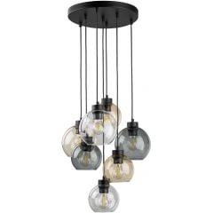 TK Lighting Cubus 10246 lampa wisząca powyżej 6x15 W bursztynowa