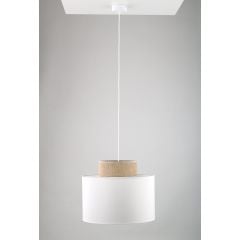 TK Lighting Duo 1856 lampa wisząca 1x15 W biała