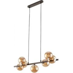 TK Lighting Estera 4506 lampa wisząca powyżej 6x8 W bursztynowa