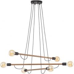 TK Lighting Helix 4950 lampa wisząca 6x15 W czarny