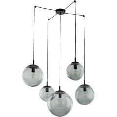 TK Lighting Esme 5382 lampa wisząca 5x5 W czarna