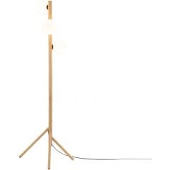 TK Lighting Estera Wood 5809 lampa stojąca 3x6 W biała