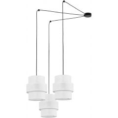 TK Lighting Calisto 5975 lampa wisząca 3x15 W biała