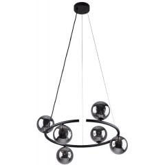 TK Lighting Anabelle 6843 lampa wisząca 6x6 W czarna