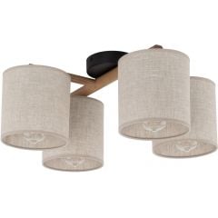 TK Lighting Deva Nature 6866 lampa podsufitowa 4x15 W czarna