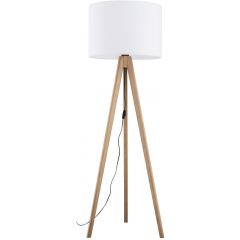 TK Lighting Grand 16006 lampa stojąca 1x15 W biała-drewno