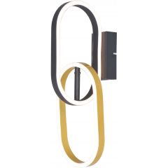 Zuma Line Ravon 003064034705 kinkiet 1x12 W czarny-złoty