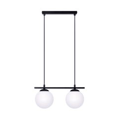 Zuma Line Globe 1208 lampa wisząca 2x10 W biała-czarna