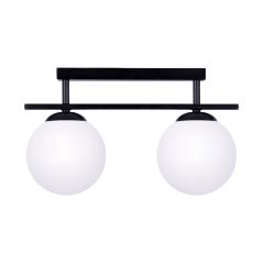 Zuma Line Globe 1211 lampa podsufitowa 2x10 W biała-czarna