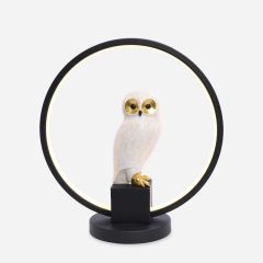 Zuma Line Sowa EX04F332U1 lampka nocna 1x4 W biała-czarna-złota