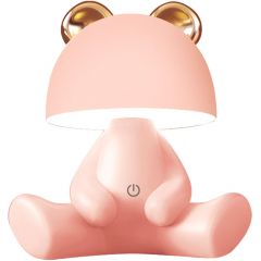 Zuma Line Bear KDR6303PK lampka nocna dziecięca 1x3 W różowa