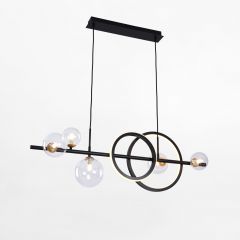 Zuma Line Taremi MD24487B3BGD lampa wisząca 6x15 W czarna-złota