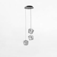 Zuma Line Colore MD3350A3BLC lampa wisząca 3x6 W czarna-przezroczysta
