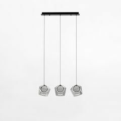 Zuma Line Colore MD3350B3BLC lampa wisząca 3x6 W czarna-przezroczysta