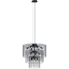 Zuma Line Nira MD352314LEBCN lampa wisząca powyżej 6x40 W czarna-przydymiona