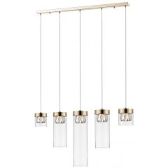 Zuma Line Gem P038905EF7AC lampa wisząca 5x28 W przezroczysta