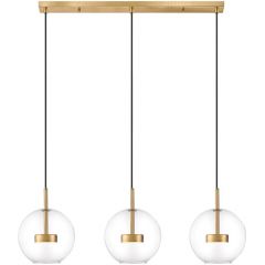 Zuma Line Enceladus P042803JL4AC lampa wisząca 3x5 W przezroczysta-złota