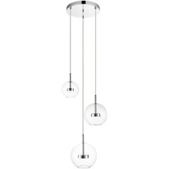 Zuma Line Enceladus P042803LF4AC lampa wisząca 3x5 W chrom-przezroczysta