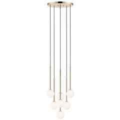 Zuma Line Arcturus P057407FF7AA lampa wisząca powyżej 6x4 W biała-złota