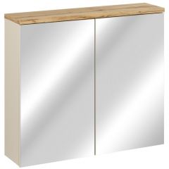 Comad Bali Cashmere BALICASHMERE84802D szafka 80x20x70 cm z lustrem beżowa