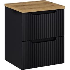 Comad Nova Black SETNOBBOAK50CMS szafka z blatem 50x40x57 cm podumywalkowa wisząca czarna