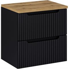 Comad Nova Black SETNOBBOAK60CMS szafka z blatem 60x40x57 cm podumywalkowa wisząca czarna